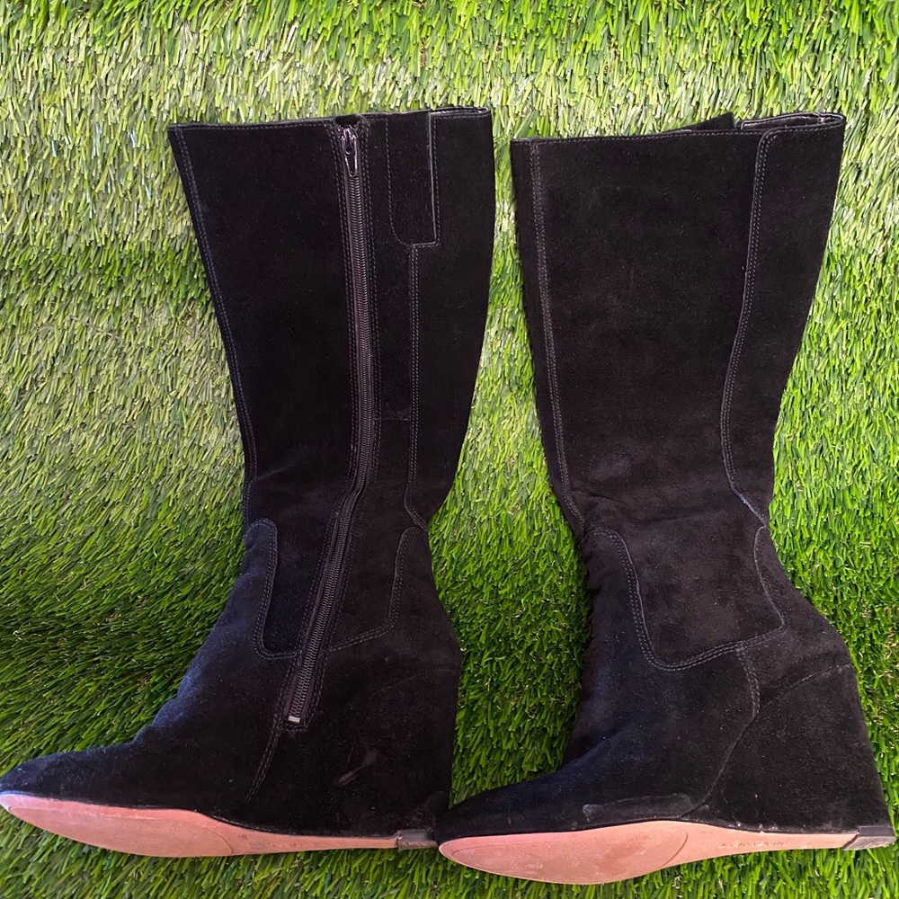 Nine West suede boots.